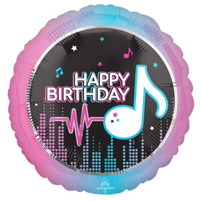 TikTok Happy Birthday foil balloon 45cm self-sealing, Auckland NZ