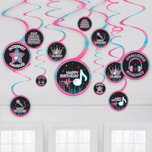 TikTok party hanging swirl decorations 12 pieces 12cm, Auckland NZ
