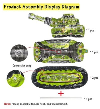 4D Military Army Tank Shape Foil Balloon 1 4D Military Army Tank Foil Balloon