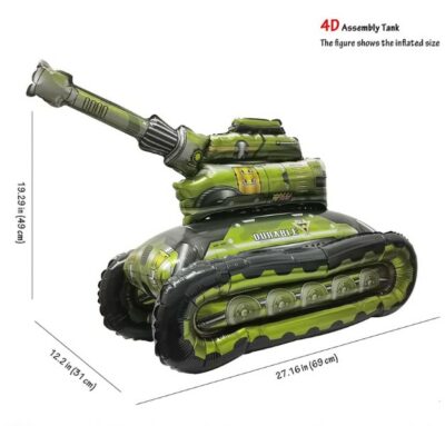 4D Military Army Tank Shape Foil Balloon