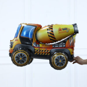 4D Mixer Truck Vehicle Foil Balloon