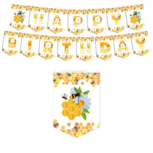 Happy Bee birthday party Happy Birthday banner, Auckland NZ