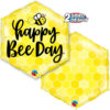 Happy Bee Day foil hexagon balloon 20 inch, Auckland NZ