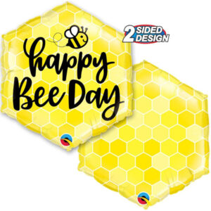 Happy Bee Day foil hexagon balloon 20 inch, Auckland NZ