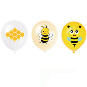 Happy Bee birthday party balloon package 5 pieces 12 inch, Auckland NZ