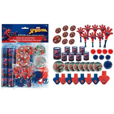 Spiderman Webbed Wonder mega mix favour pack 48 pieces, Auckland NZ