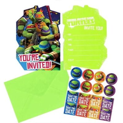 Teenage Mutant Ninja Turtles postcard invitations TMNT, Auckland NZ