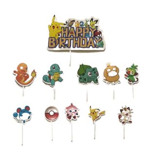 Pokémon party cake toppers 11 pieces, Auckland NZ
