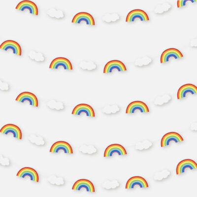 rainbow Clouds Party backdrop Kids party room rainbow backdrop decoration 2.5m, Auckland NZ