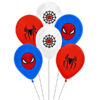 Spiderman theme balloon package blue red white 6 pieces 12 inch, Auckland NZ