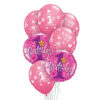 Bouquet in a Box - 1st Birthday girl Circles Stars Balloon bouquet 1st birthday circles stars girl 18 inch and 11 inch, Auckland NZ