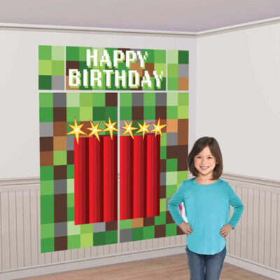 Minecraft party scene setter wall decorating kit, Auckland NZ