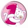 My first birthday badge girl 150mm diameter, Auckland NZ