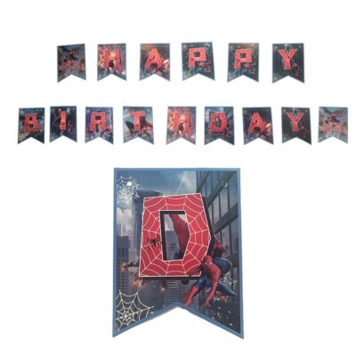 spiderman happy birthday banner Spiderman birthday theme Happy Birthday banner 15 pieces 13x17cm, Auckland NZ