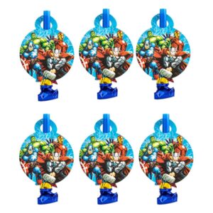 Superhero party blowouts 7x12cm 6 pieces, Auckland NZ