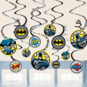 Batman spiral swirls hanging decorations 7 inch and 5 inch, Auckland NZ