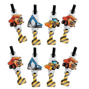 Construction party blowouts 6.3x13.3cm 8 pieces, Auckland NZ