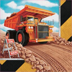 Construction party lunch napkins 33x33cm 16 pieces, Auckland NZ