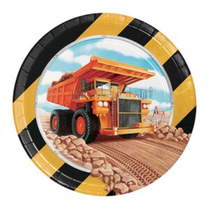Construction party plates 18cm diameter 8 pieces, Auckland NZ