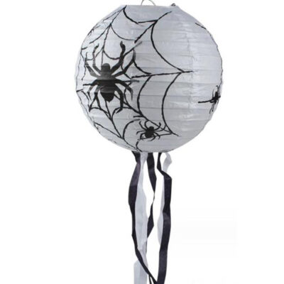 Halloween spider web white paper lantern, party decoration Auckland NZ