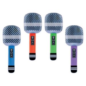 Inflatable microphones 4 pieces 26.6cm vinyl, Auckland NZ