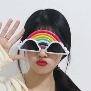 Rainbow party birthday glasses 16x10cm, Auckland NZ