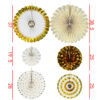 6pcs Gold Paper Fan 6pcs Gold Paper Fan