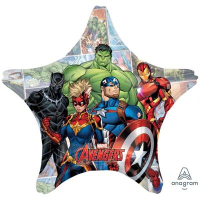 Marvel Avengers jumbo star foil balloon 71cm helium quality, Auckland NZ