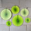 6 piece jungle paper fan party decoration pack, Auckland NZ