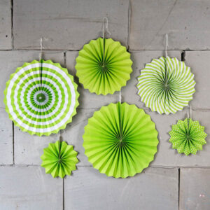 6 piece jungle paper fan party decoration pack, Auckland NZ
