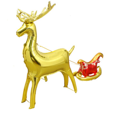 Elk Sleigh Christmas Aluminum Balloon3