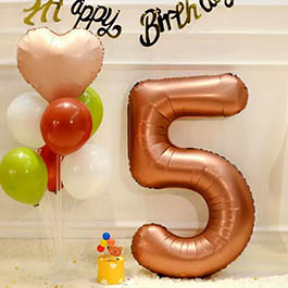 Giant Chocolate Brown Foil Number Balloons 100cm NZ