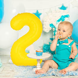 Giant Yellow Foil Number Balloons 100cm NZ