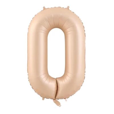 JUMBO GIANT NUMBER FOIL BALLOONS Caramel Cream 0