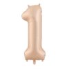 JUMBO GIANT NUMBER FOIL BALLOONS Caramel Cream 1