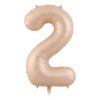 JUMBO GIANT NUMBER FOIL BALLOONS Caramel Cream 2
