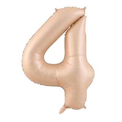 JUMBO GIANT NUMBER FOIL BALLOONS Caramel Cream 4