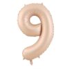 JUMBO GIANT NUMBER FOIL BALLOONS Caramel Cream 9