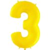 JUMBO GIANT NUMBER FOIL BALLOONS Yellow 3