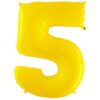 JUMBO GIANT NUMBER FOIL BALLOONS Yellow 5