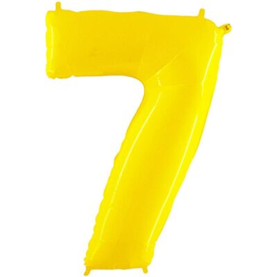 JUMBO GIANT NUMBER FOIL BALLOONS Yellow 7