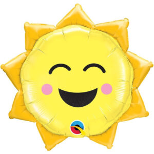 Sunny Smile foil balloon 35 inch Qualatex 1st birthday, Auckland NZ