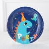 Dinosaur party celebration paper plates 7 inch 18cm 10 pieces, Auckland NZ
