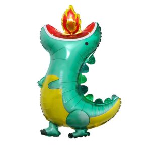 Flame spitter dinosaur foil balloon 88x61cm helium quality, Auckland NZ