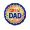 Super Dad Award foil balloon 45cm helium quality, Auckland NZ
