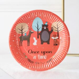 Enchanted forest storytime birthday plates 7 inch 10 pieces 18cm, Auckland NZ
