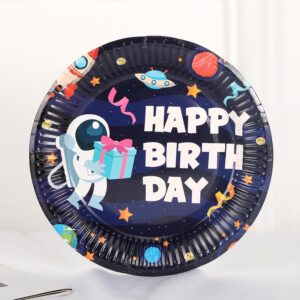 Galactic celebration birthday party paper plates 7 inch 10 pieces, Auckland NZ