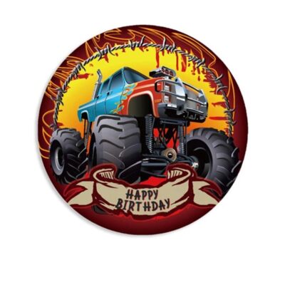 Monster truck party theme Happy Birthday plates 9 inch 10 pieces, Auckland NZ