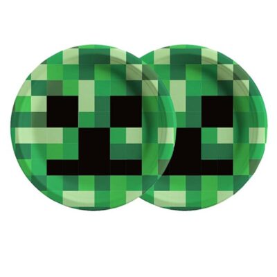 Minecraft party theme plates 7 inch 10 pieces, Auckland NZ