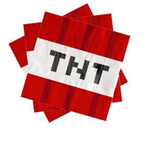 Minecraft party TNT napkins 20 pieces, Auckland NZ